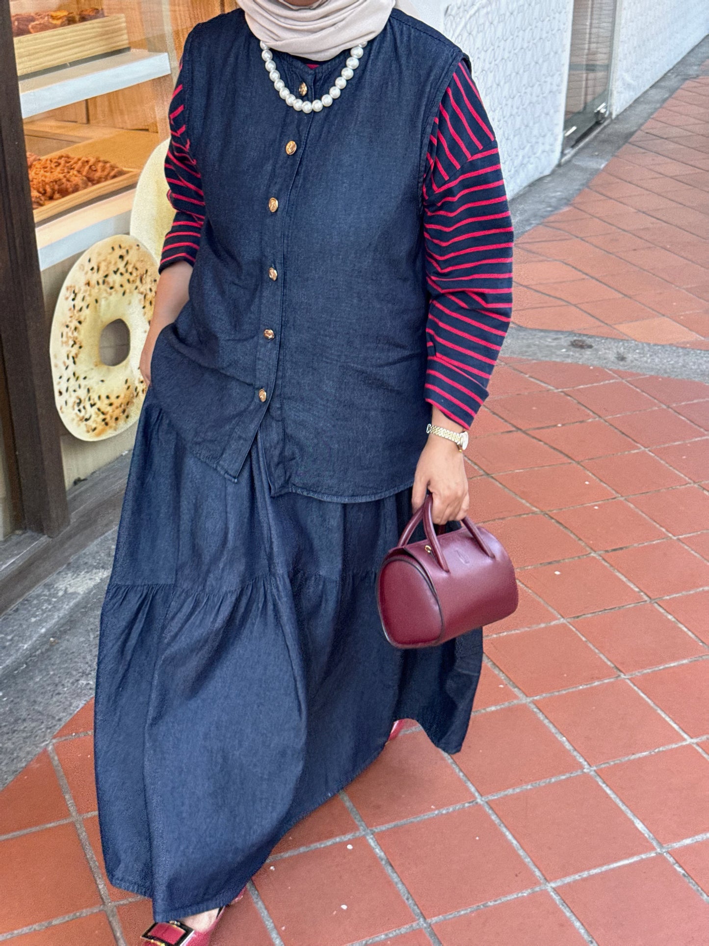 Denim Vest Co-Ord