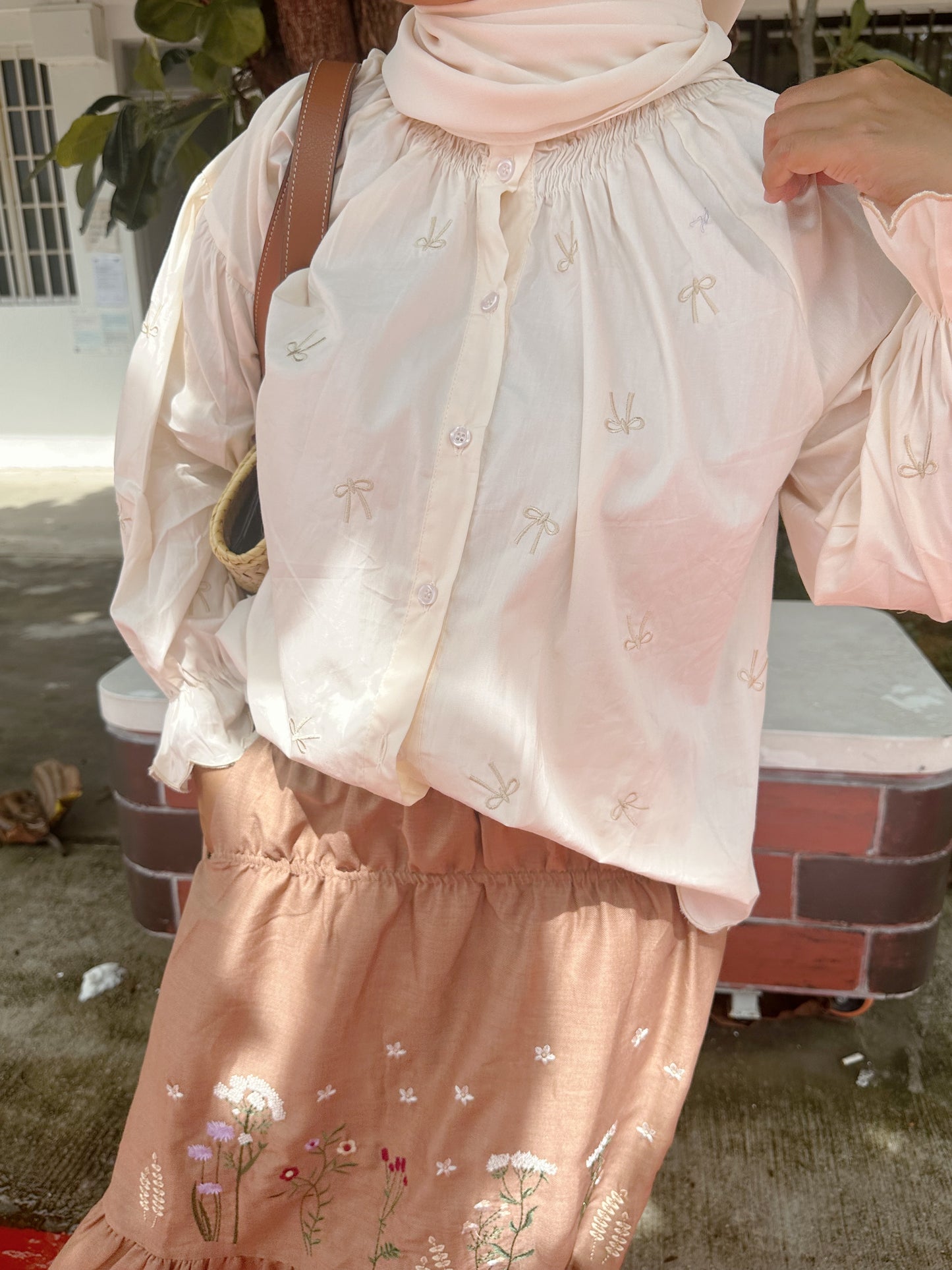 Poplin Ribbon Top
