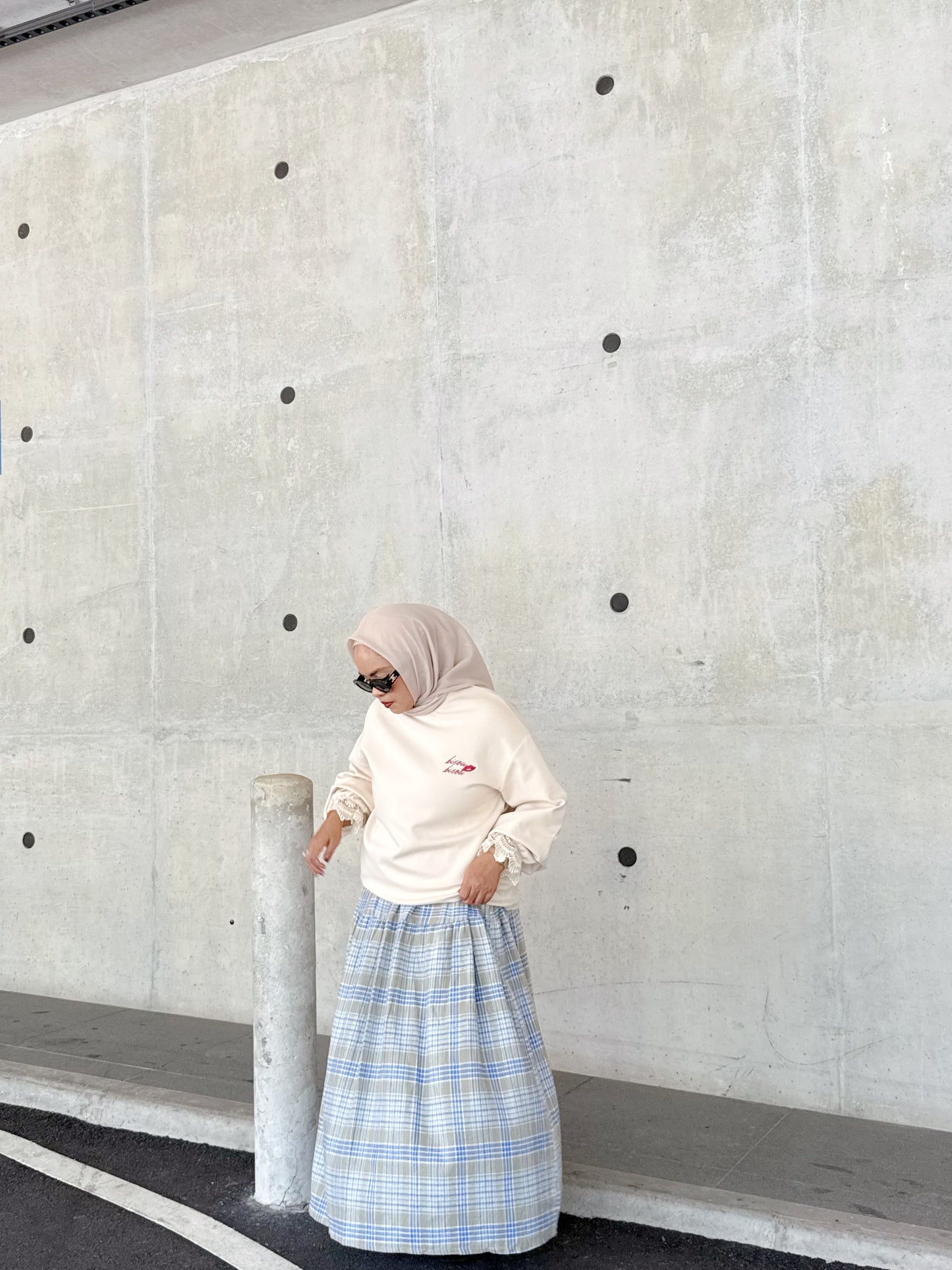 Plaid Linen Skirt