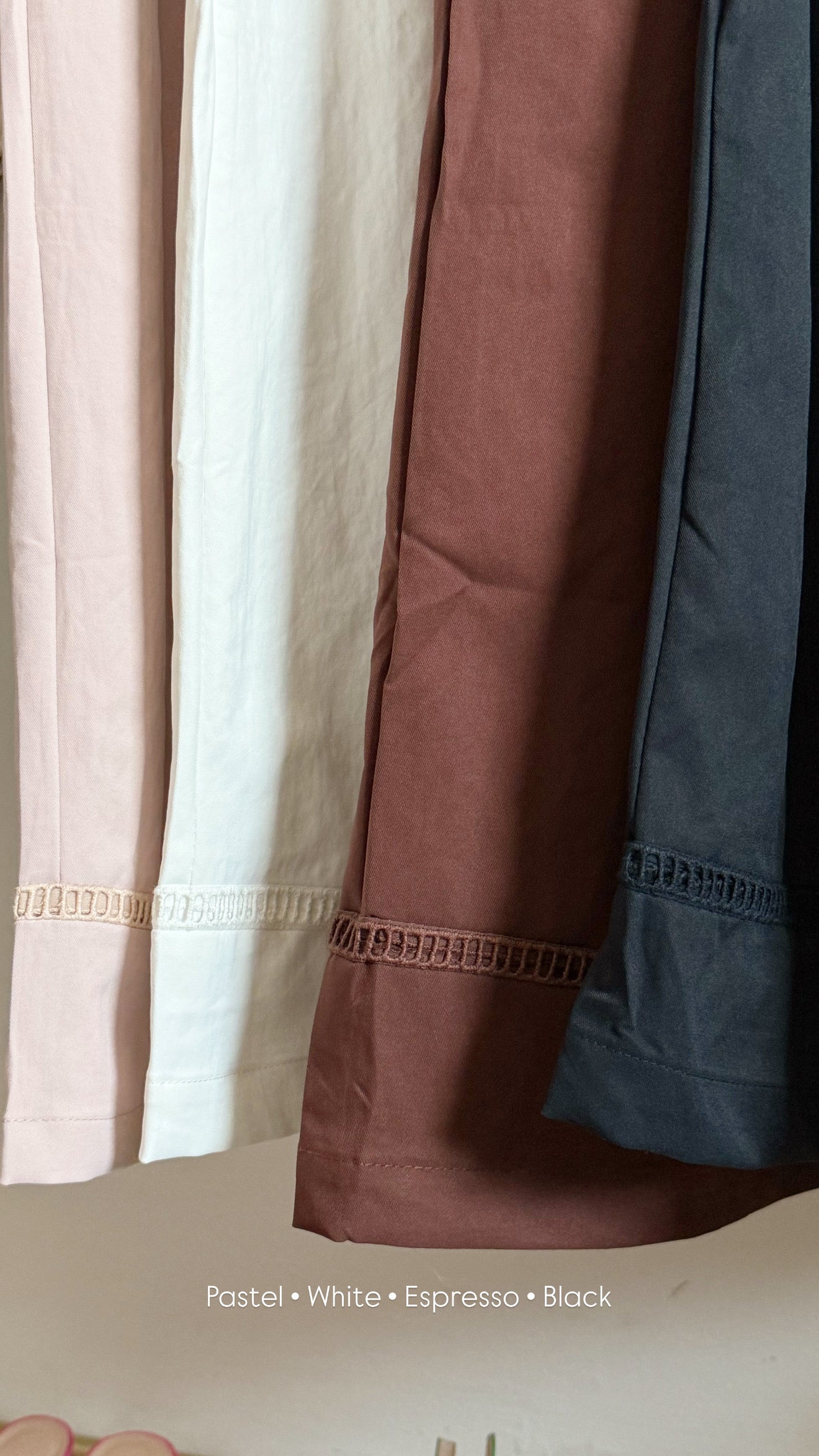 Lace Hem Boyfriend Pants