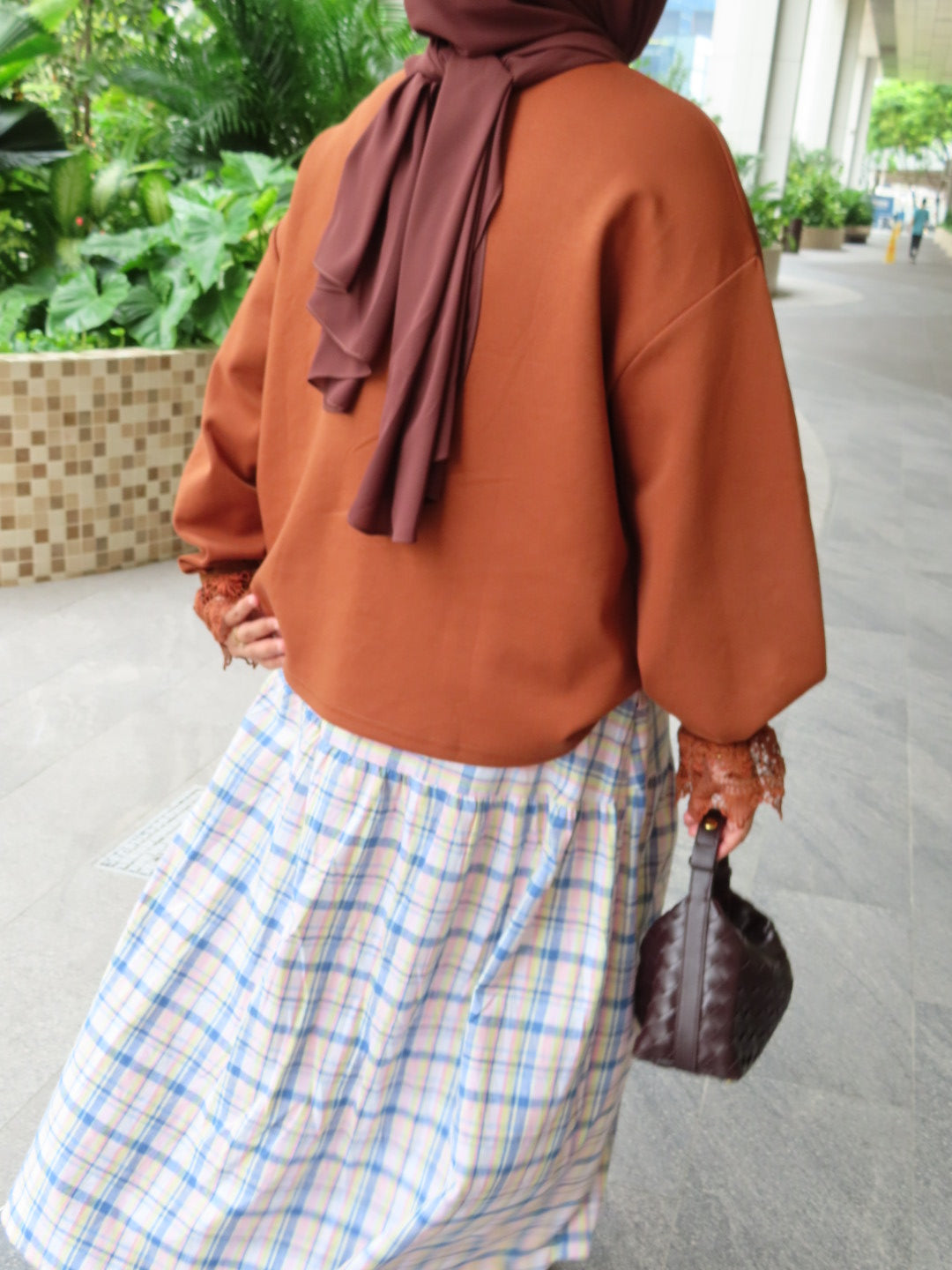 Plaid Linen Skirt